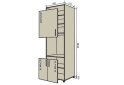 Obrázek 1 - N20 Skříň (horní f60x92-1ks, dolní f30x72-2ks) Interno Glaňec Luxe