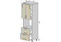 Obrázek 1 - N21 Skříň 2D2Š 233 Interno Glaňec Luxe