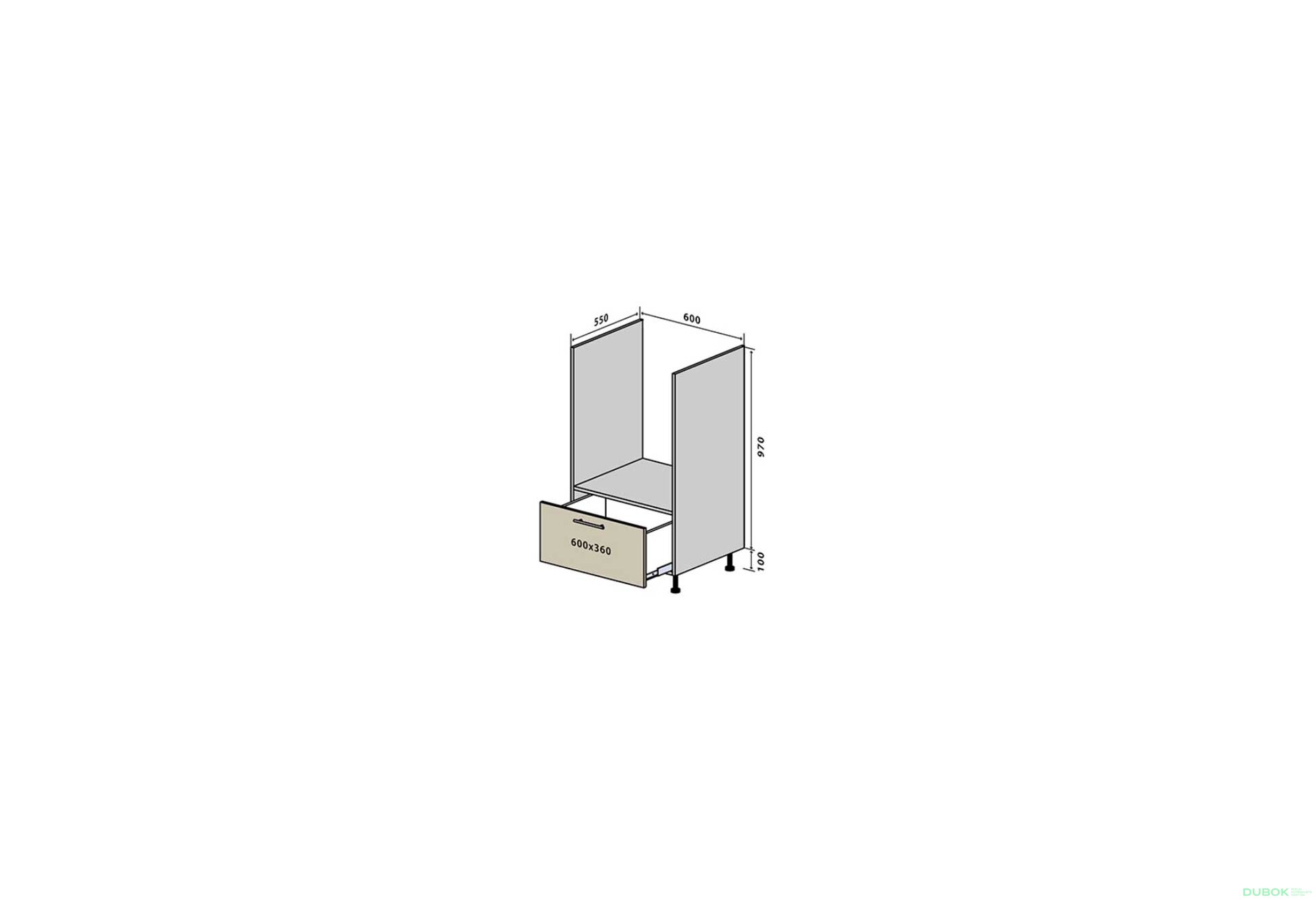 Obrázek 1 - N32 Skříňka pro troubu 1Š Interno Glaňec Luxe