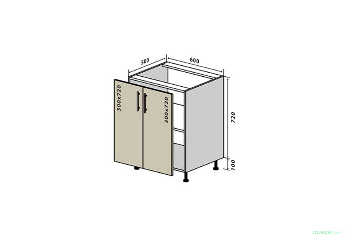 N6 Skříňka 2D 60 Interno Glaňec Luxe