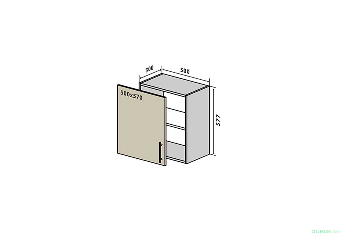 V52 Skříňka 1D 50 Interno Glaňec Luxe