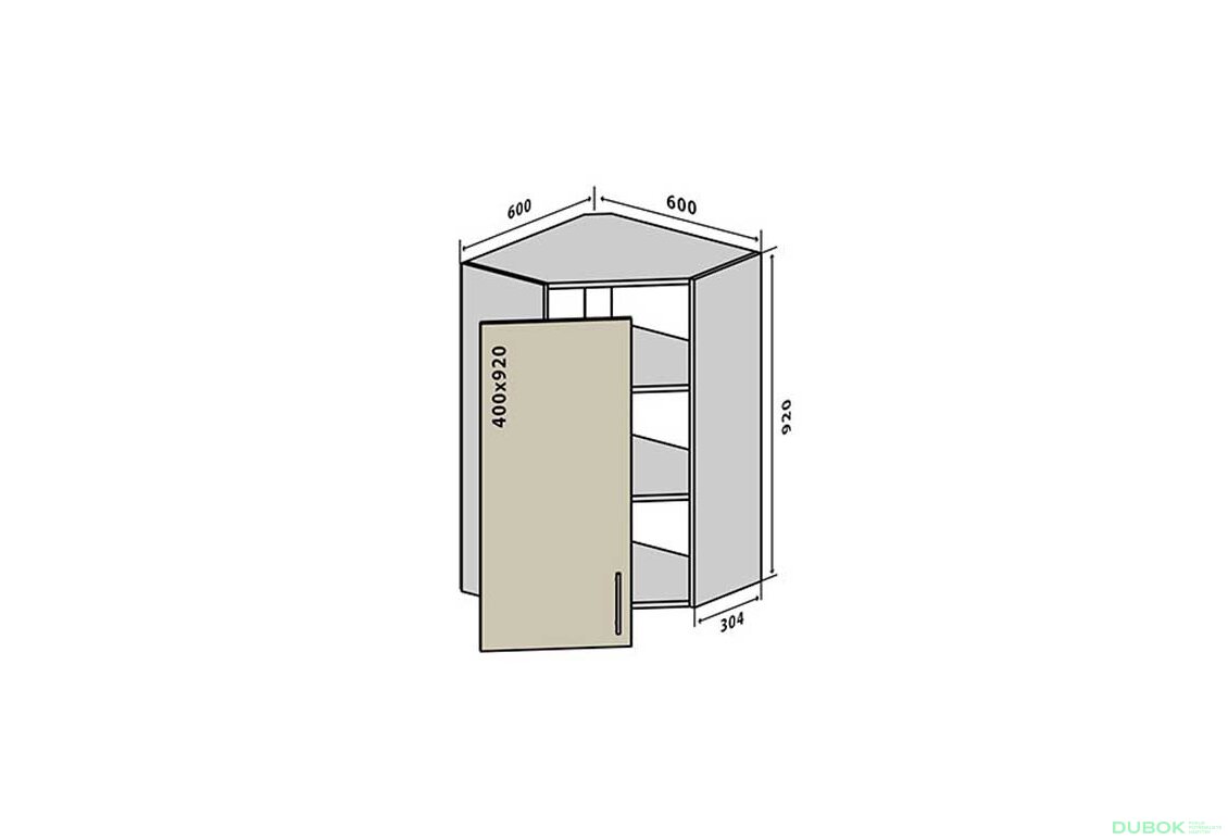 V54 Skříňka 1D 60 Interno Glaňec Luxe