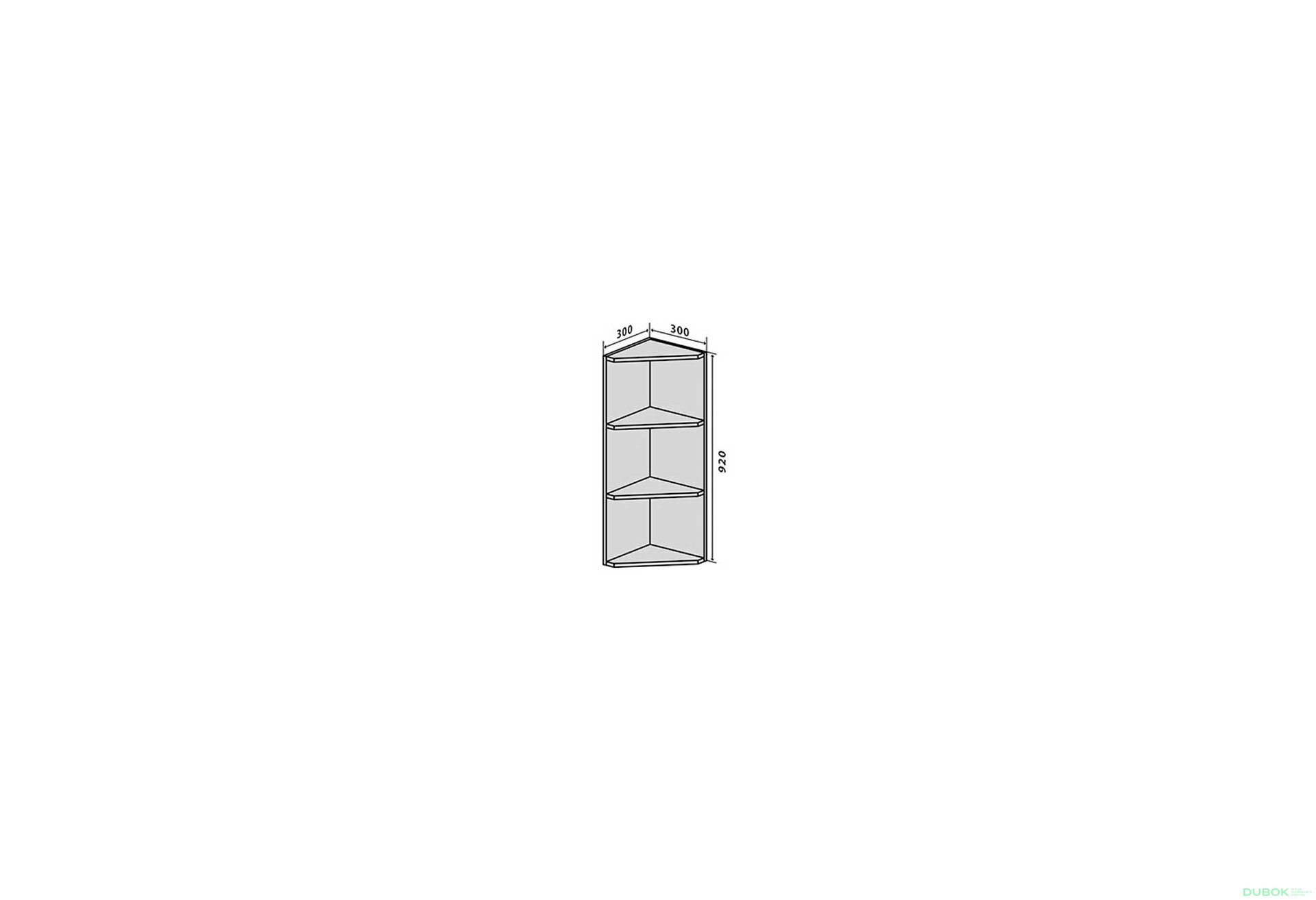 Obrázek 1 - V55 Rohové police 92 Interno Glaňec Luxe