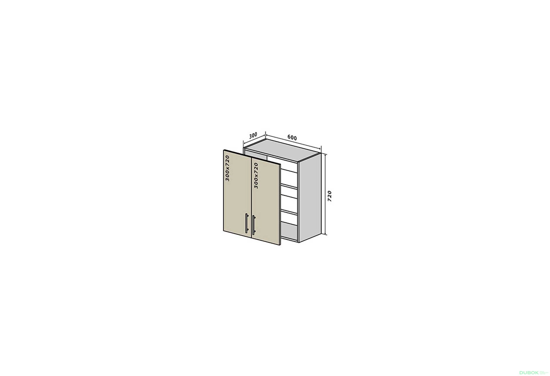 Obrázek 1 - V6 Skříňka 2D 60 Interno Glaňec Luxe