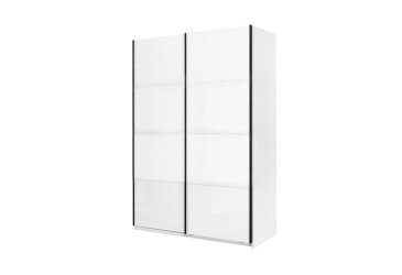 Skříň s posuvnými dveřmi 1.5х2.1m (Dveře bílý lesk) Mila