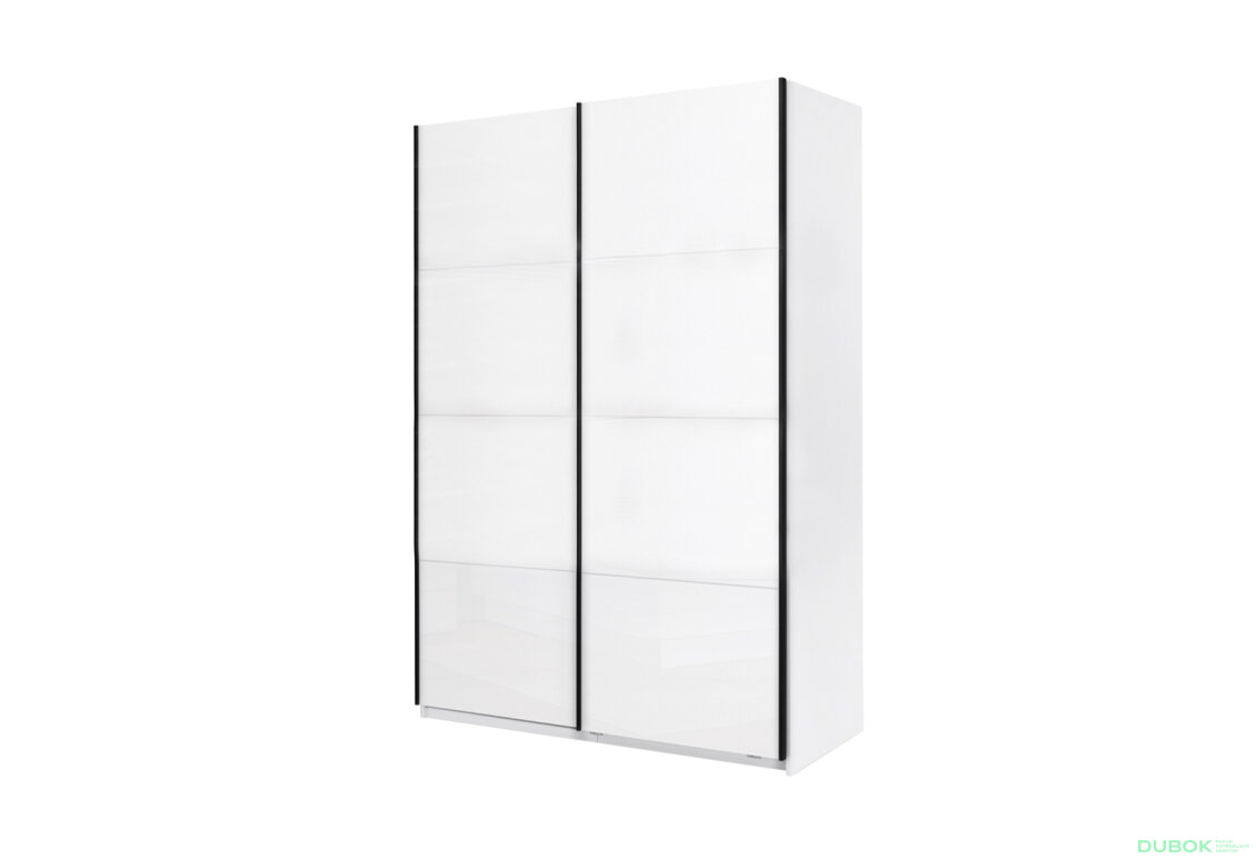 Skříň s posuvnými dveřmi 1.5х2.1m (Dveře bílý lesk) Mila
