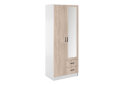 Obrázek 1 - Skříň se zrcadlem 2D2S bílá / dub sonoma Kami