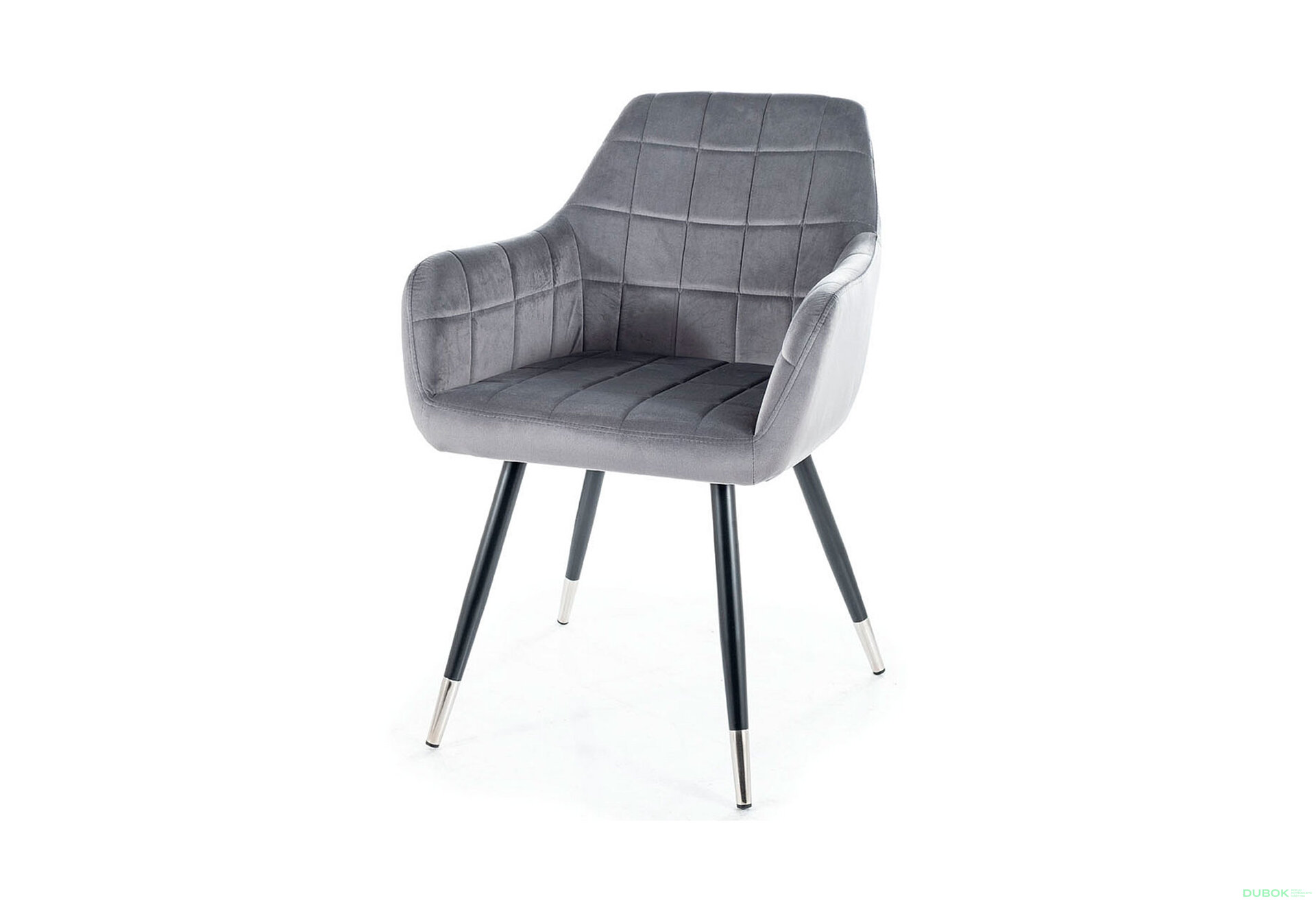 Obrázek 1 - Židle Nuxe Velvet šedý Bluvel 14, kov černá / chrome