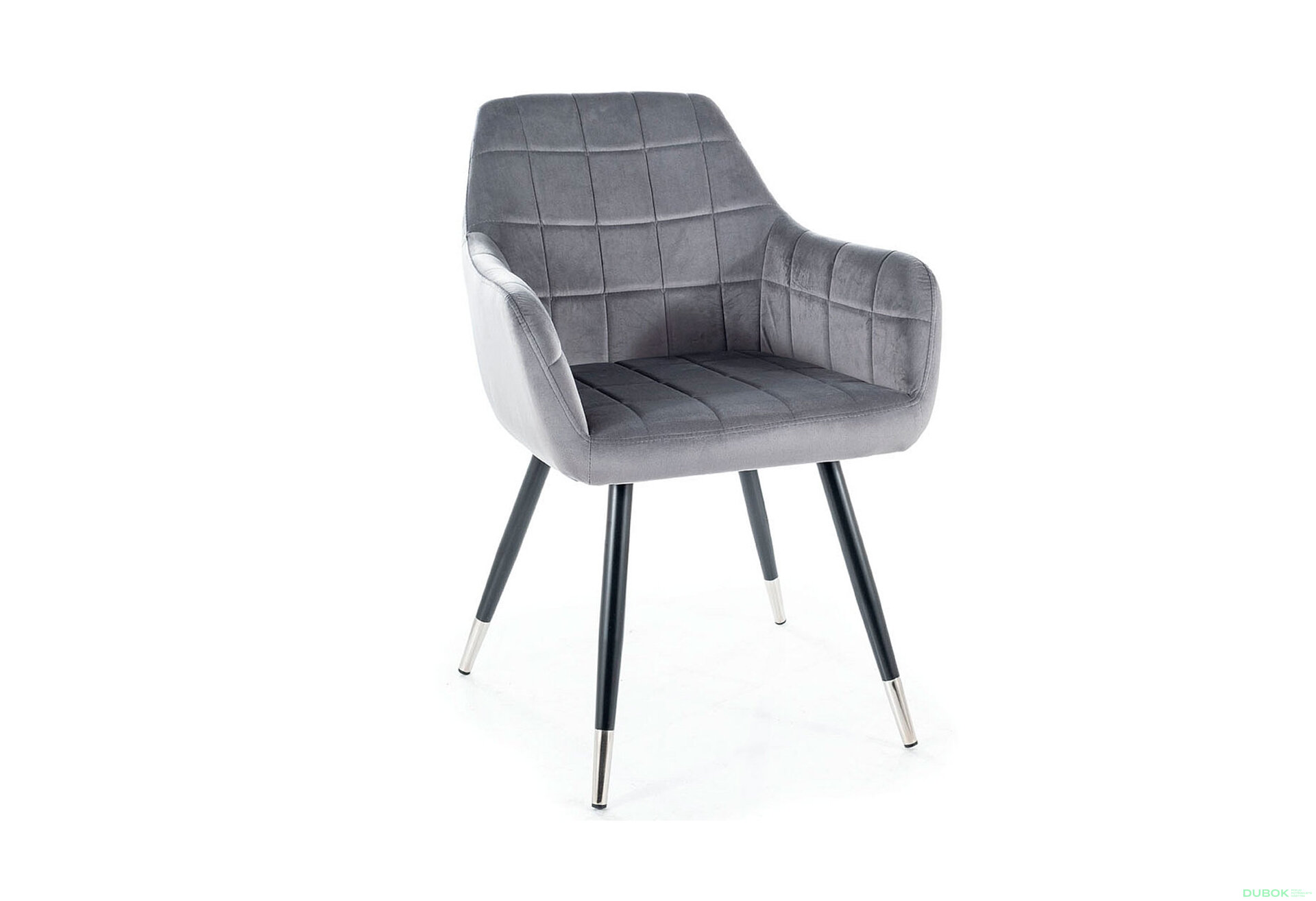 Obrázek 3 - Židle Nuxe Velvet šedý Bluvel 14, kov černá / chrome