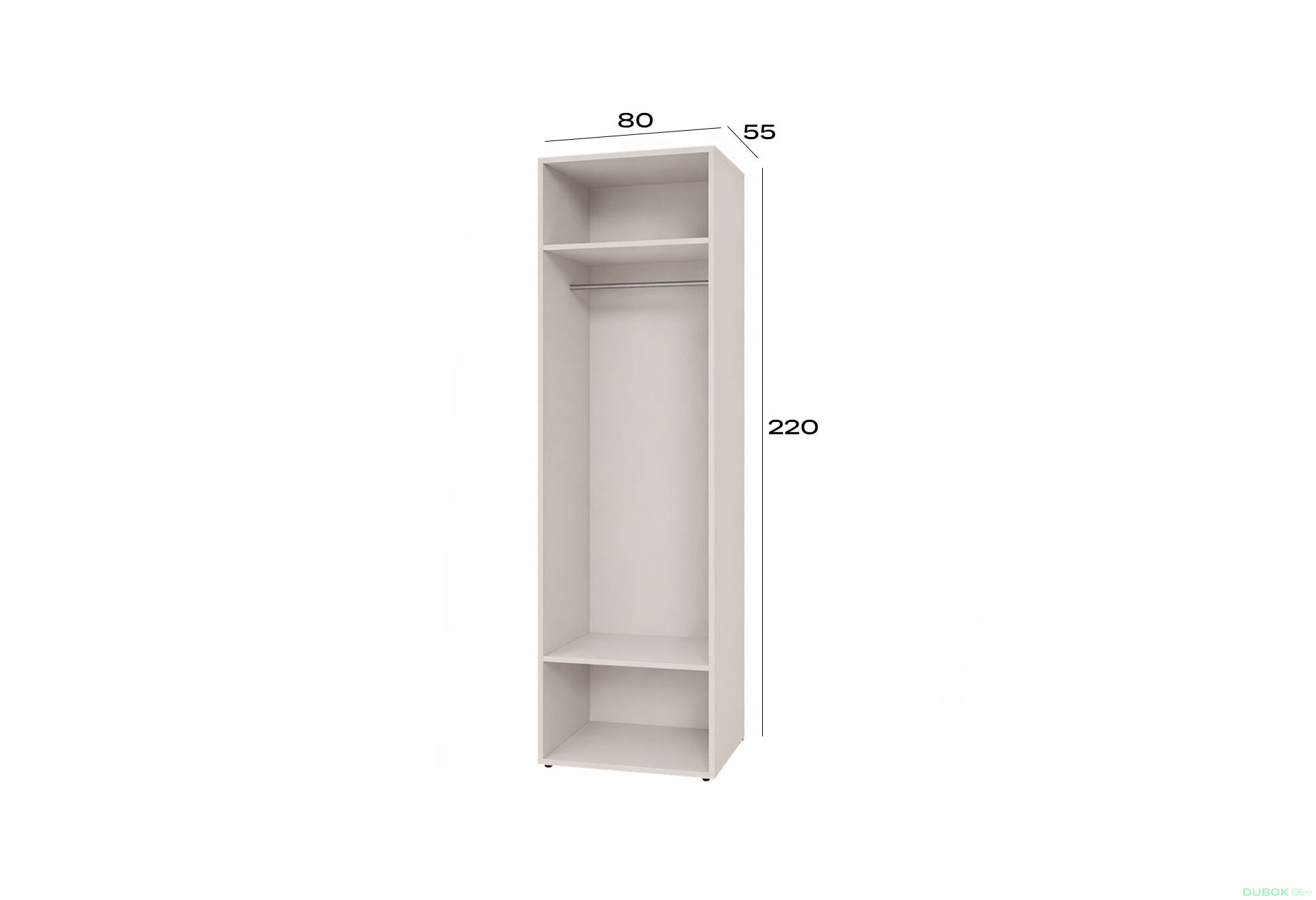 Obrázek 2 - Korpus modul 1 (h-2200*800) kašmír Space