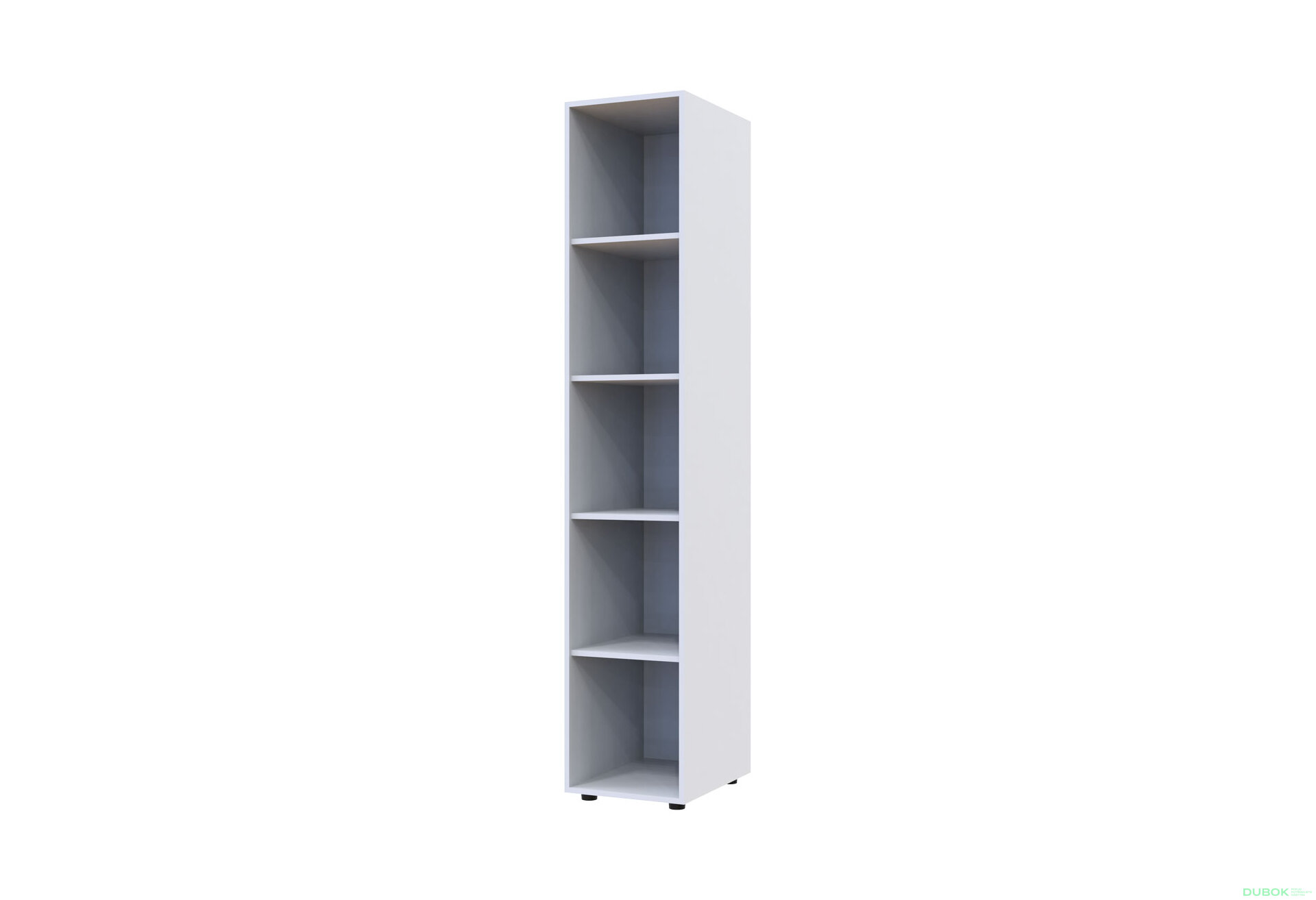 Obrázek 6682 - Skříň dvoudveřová s regálem Gelar 115.7 cm Bílá