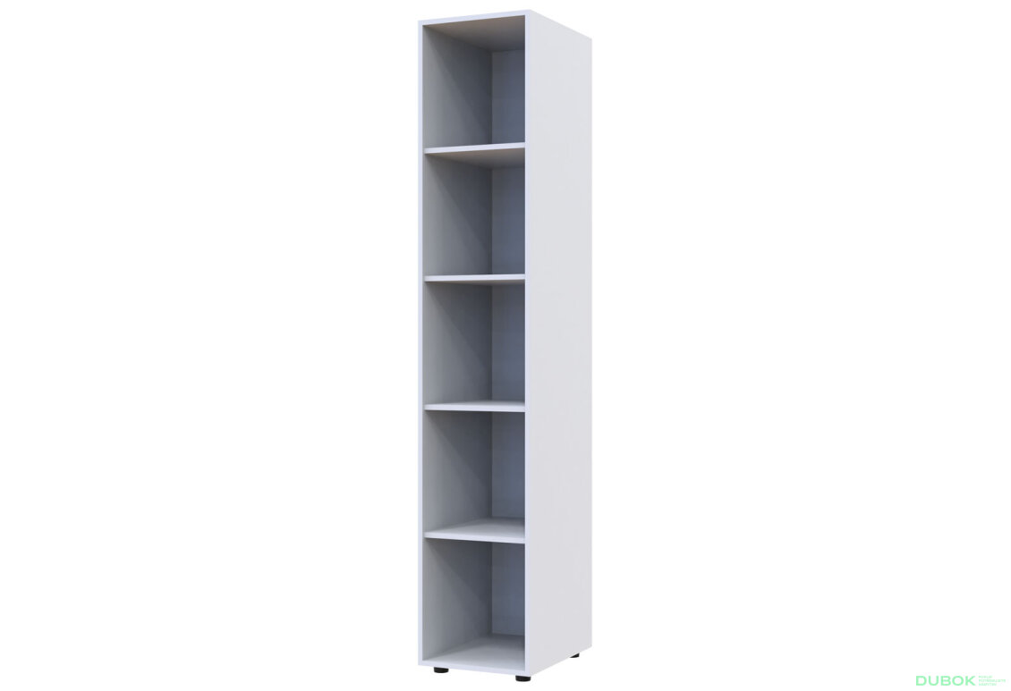 Obrázek 6682 - Skříň dvoudveřová s regálem Gelar 115.7 cm Bílá