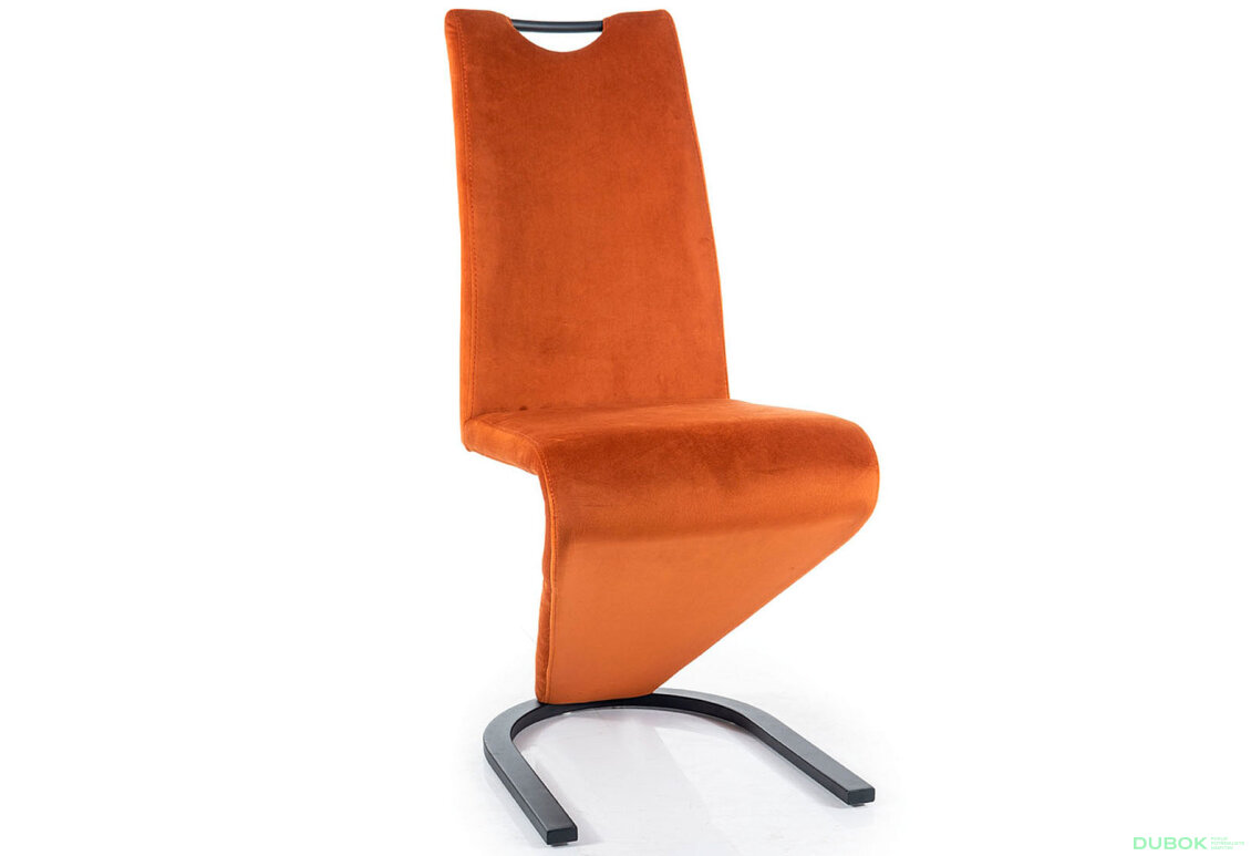 Obrázek 2 - Židle H-090 Velvet skořice Bluvel 4215, matná černá kov