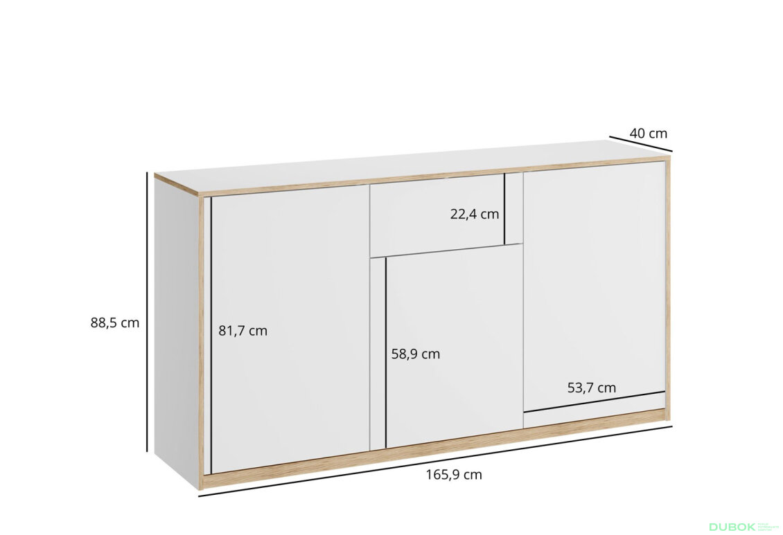 Obrázek 5 - Komoda 3d1s bílá Complex