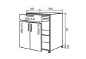Obrázek 1 - N30 Skříňka 1Š2D 60 RioLine Luxe / RíóLajn Lux Matný