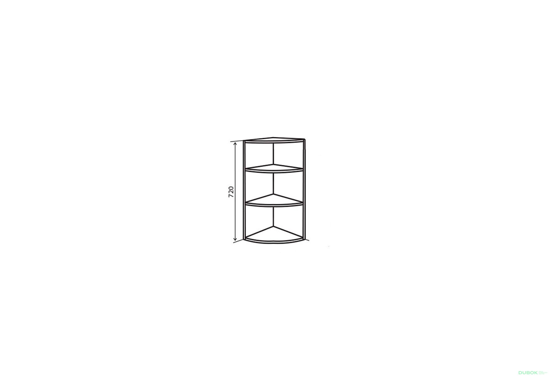 Obrázek 1 - V15R Rohové police 72 RioLine Luxe / RíóLajn Lux Matný
