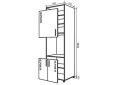 Obrázek 1 - N20 Skříň (vrch f60x92-1ks, spodek f30x72-2ks) RioLine Luxe / RíóLajn Lux Matný