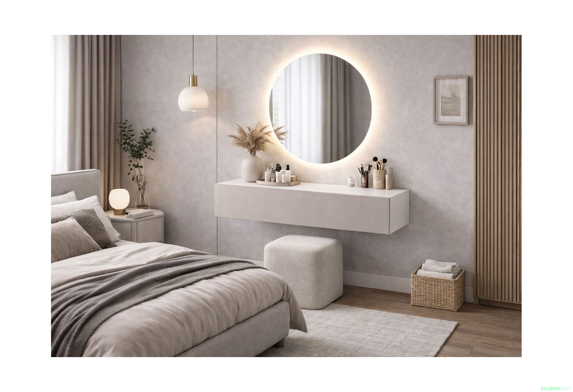 Obrázek 2 - Toaletní stolek 80 cm nymphaea alba / kašmír Space