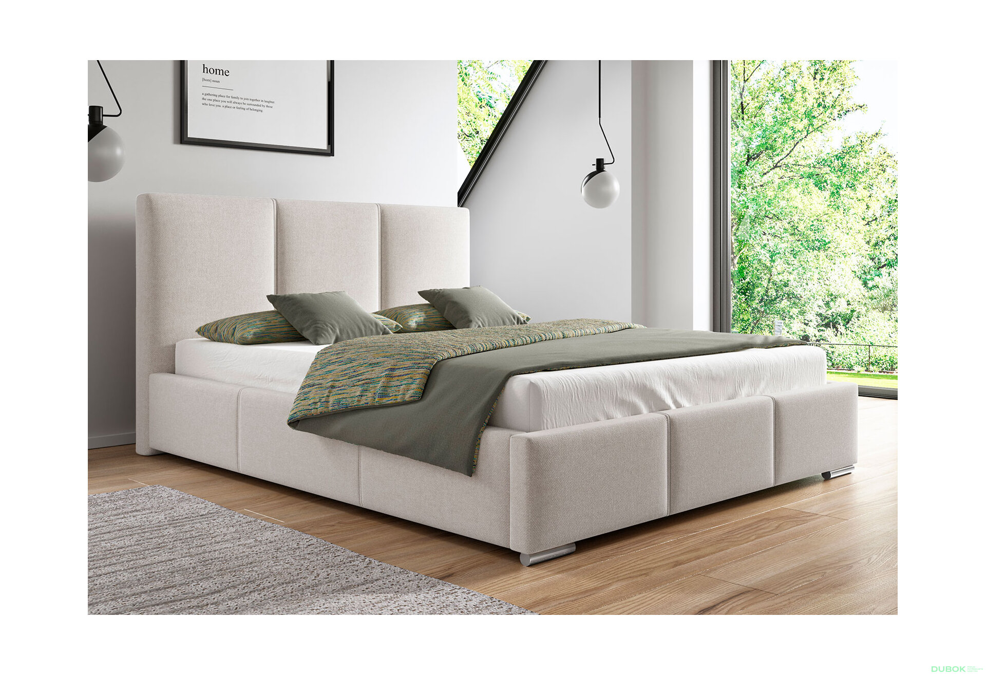 Obrázek 2 - Postel Parma 160x200 Solid 03 Davis Chrom F4