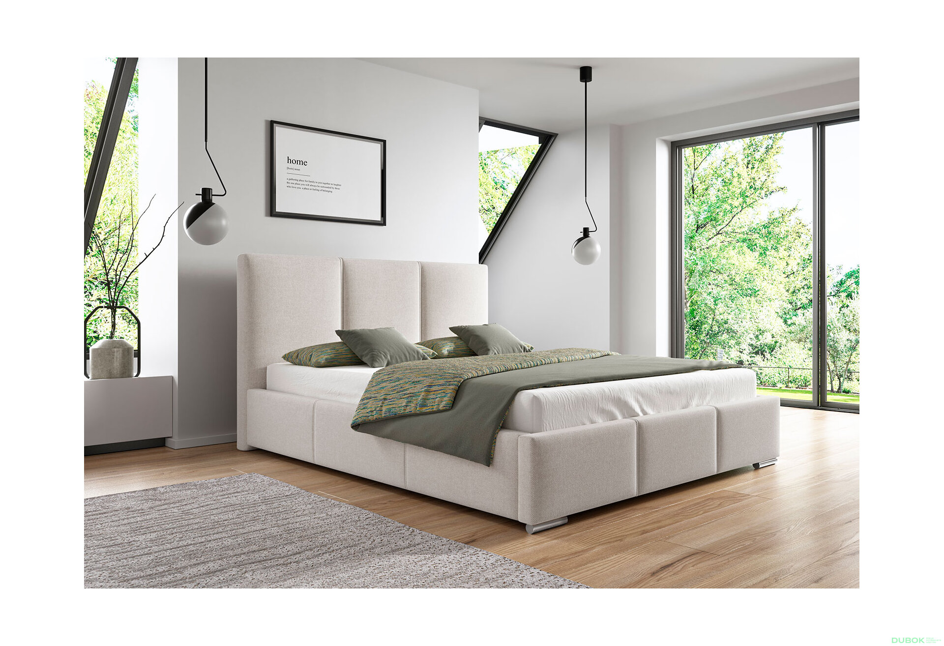Obrázek 3 - Postel Parma 160x200 Solid 03 Davis Chrom F4