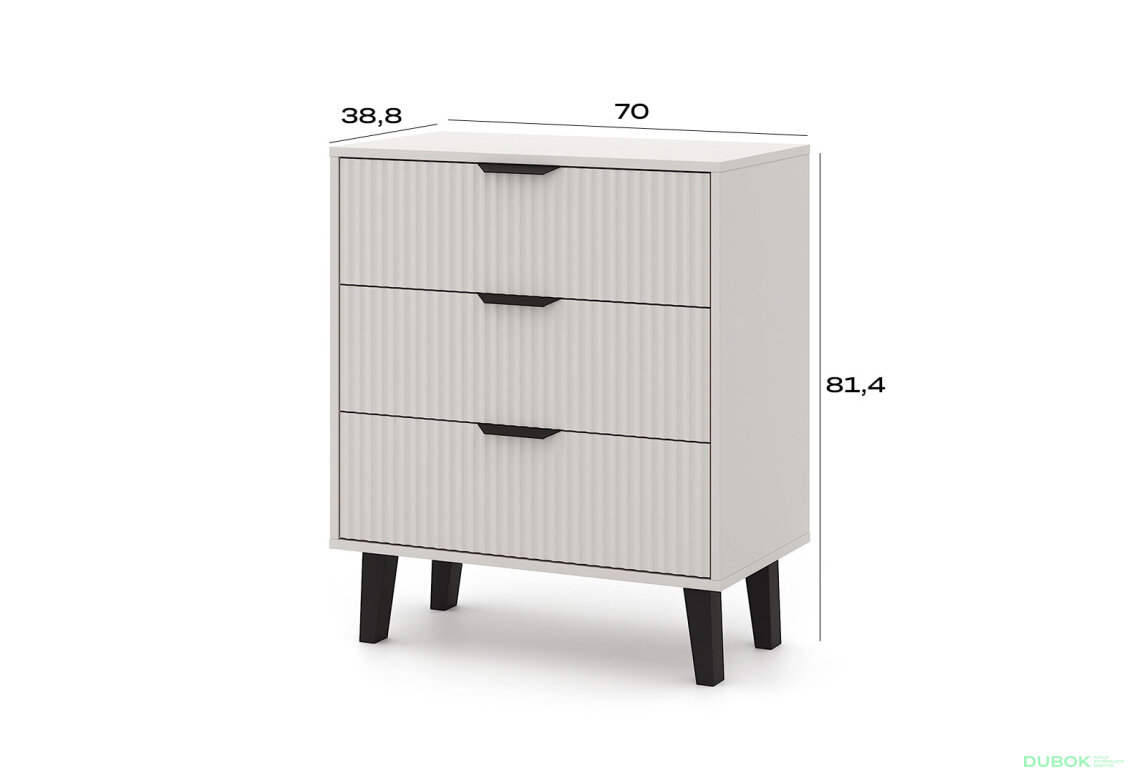 Obrázek 6 - Komoda Borg Duo 3Š kašmír