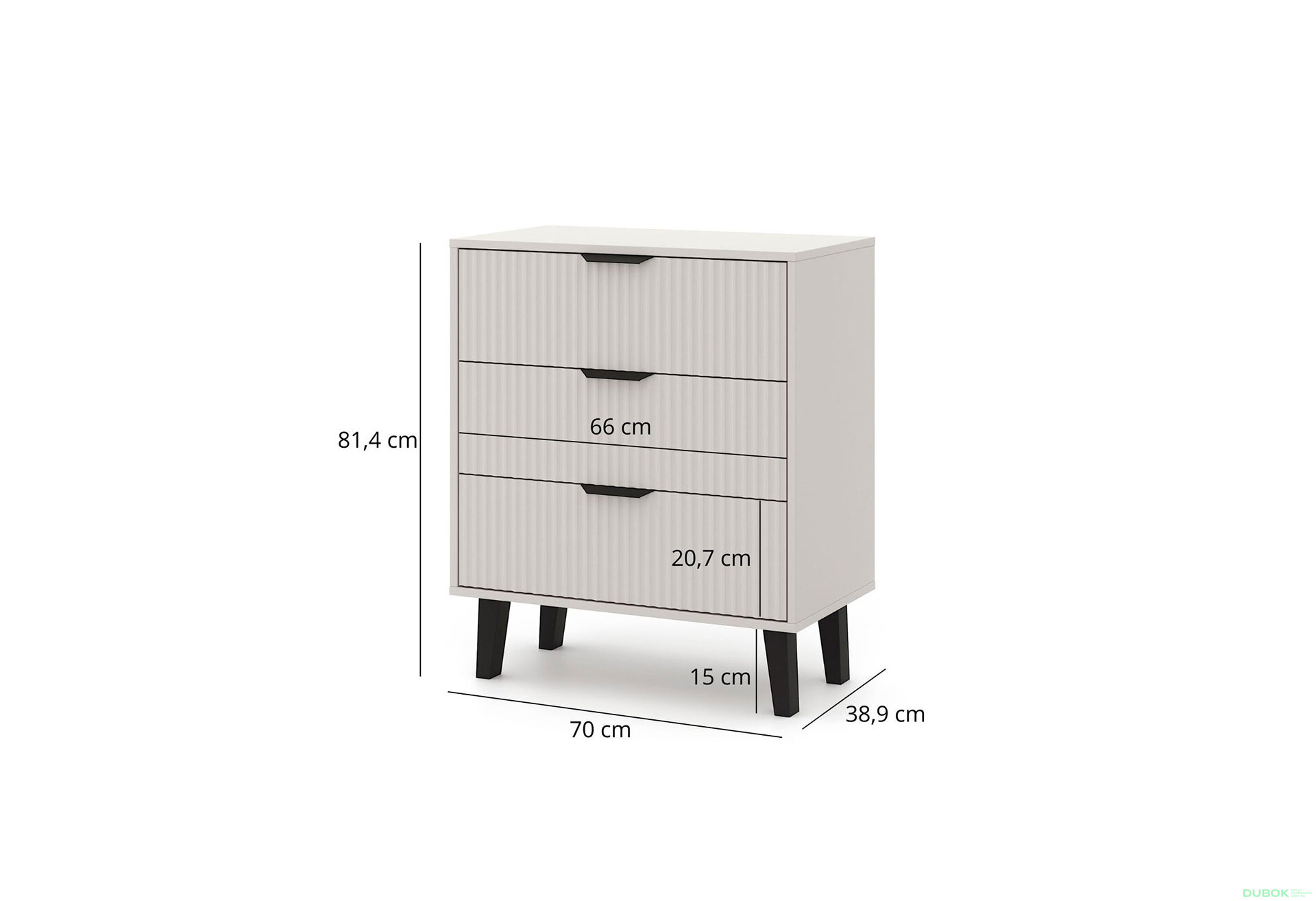 Obrázek 7 - Komoda Borg Duo 3Š kašmír