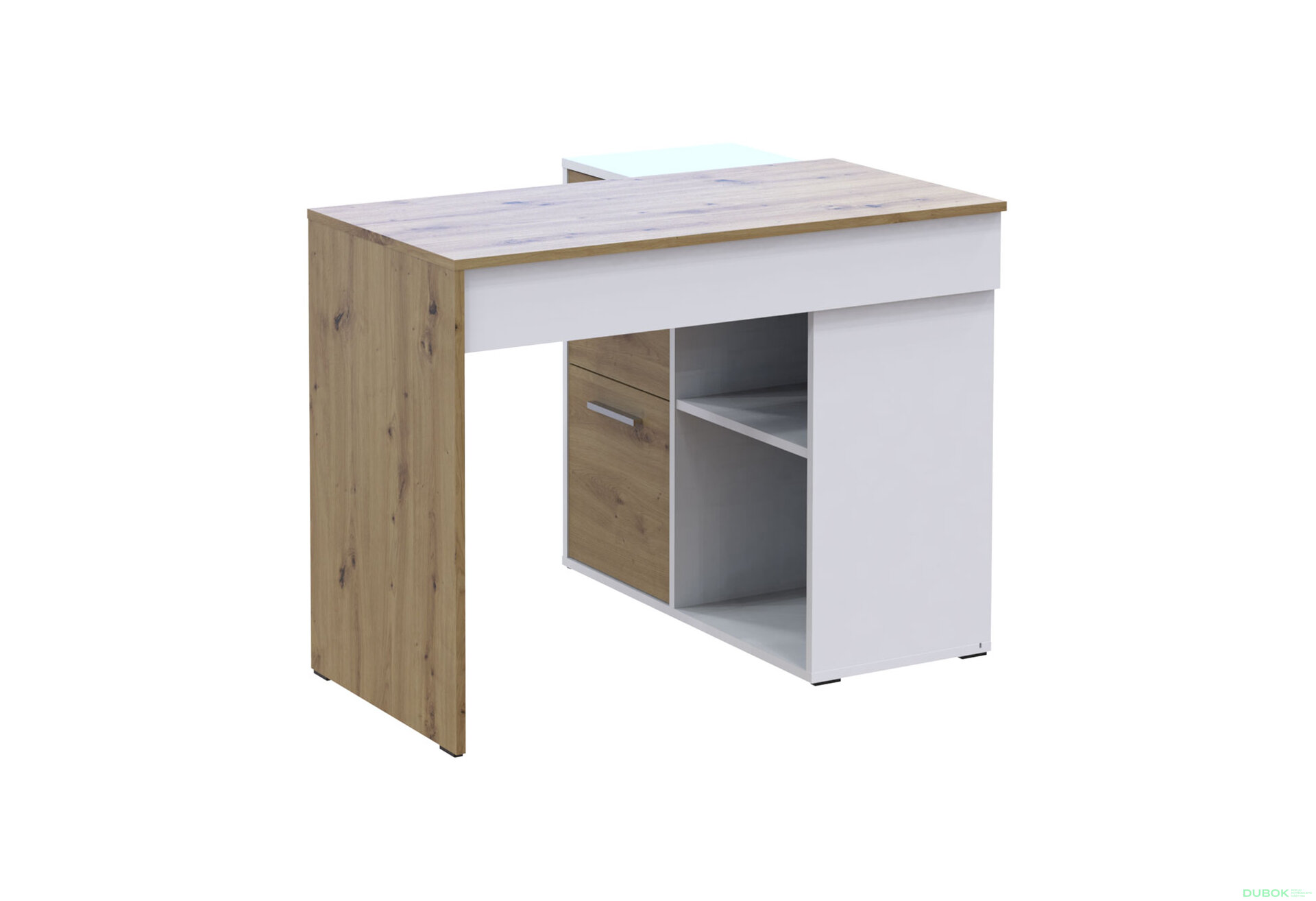 Obrázek 8 - Psací stůl T8 bílý / dub artisan 100x83x75