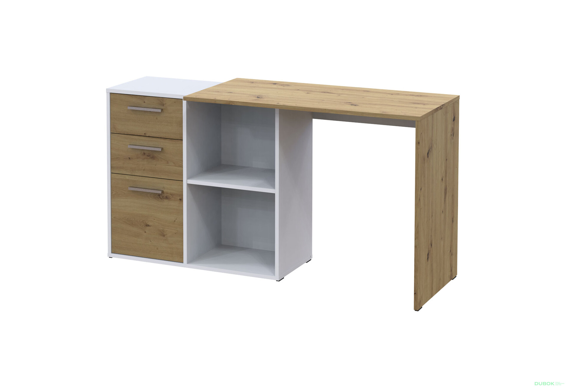 Obrázek 9 - Psací stůl T8 bílý / dub artisan 100x83x75