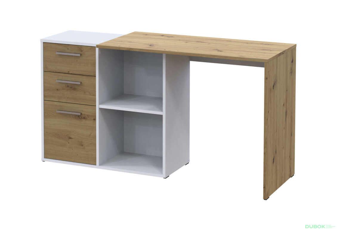 Obrázek 9 - Psací stůl T8 bílý / dub artisan 100x83x75