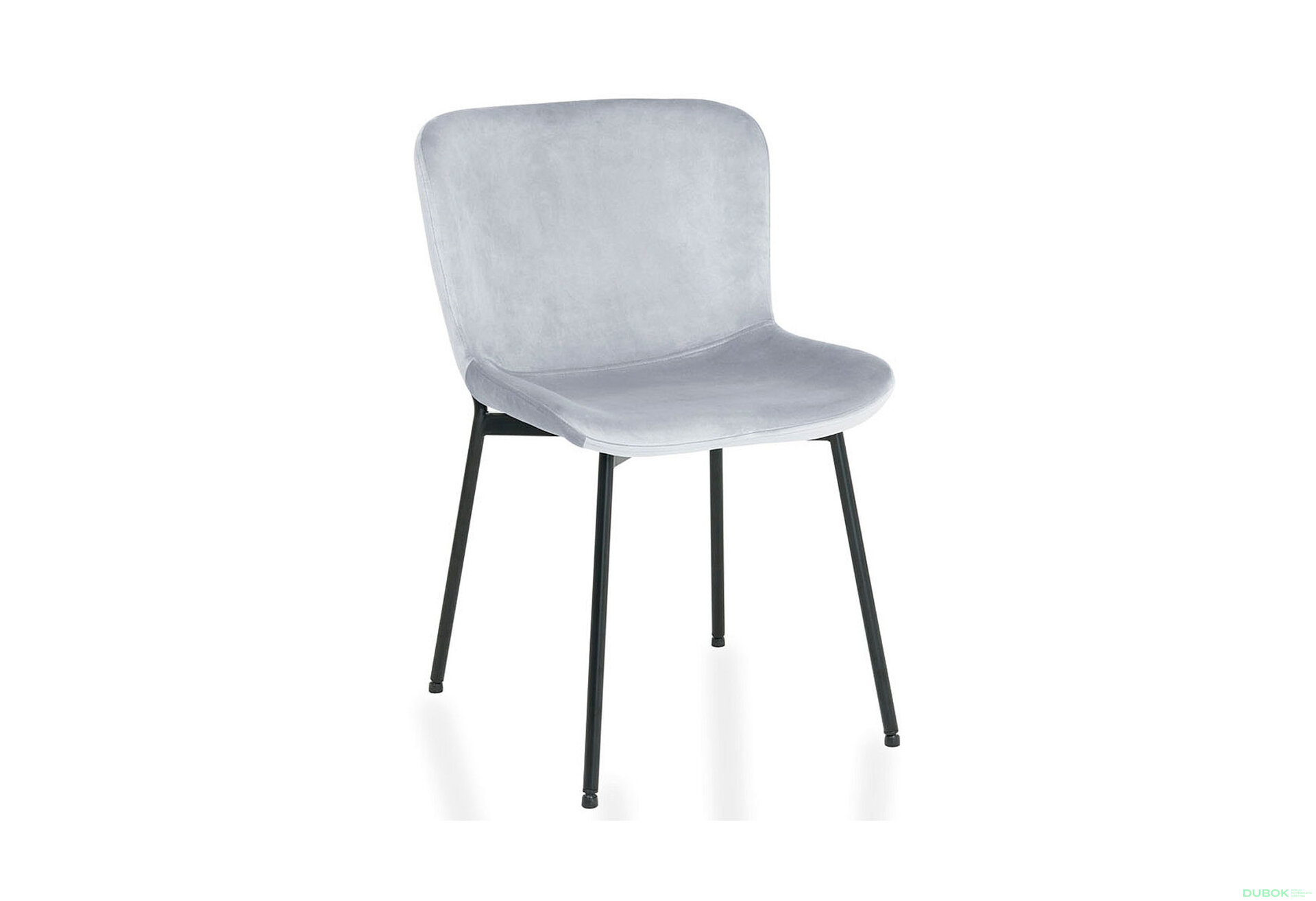 Obrázek 3 - Židle Colby Velvet světle šedý Bluvel 03, matná černá kov
