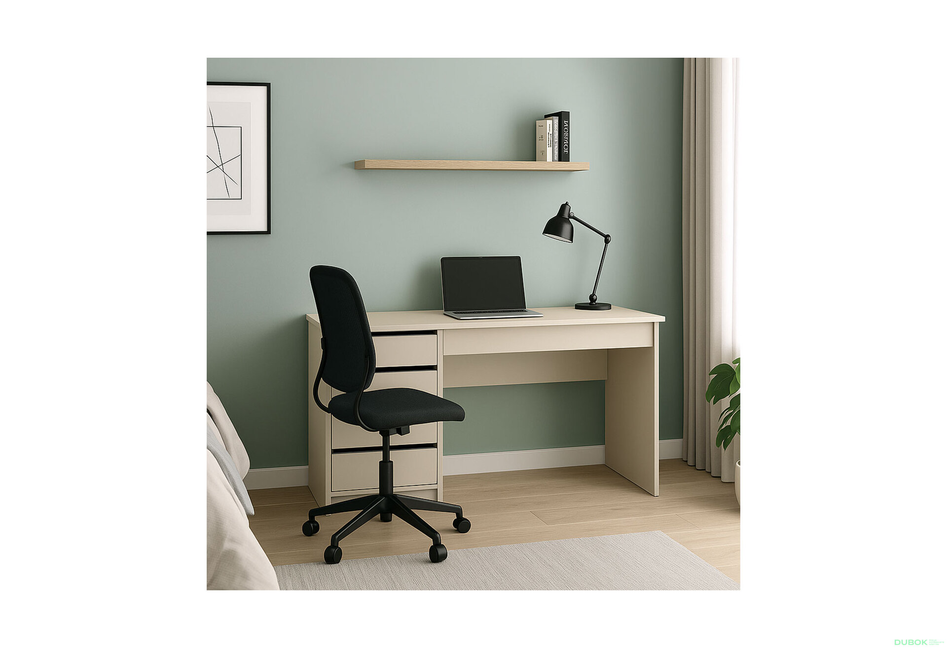 Obrázek 2 - Psací stůl s levou montáží Profi 110 cm kašmír