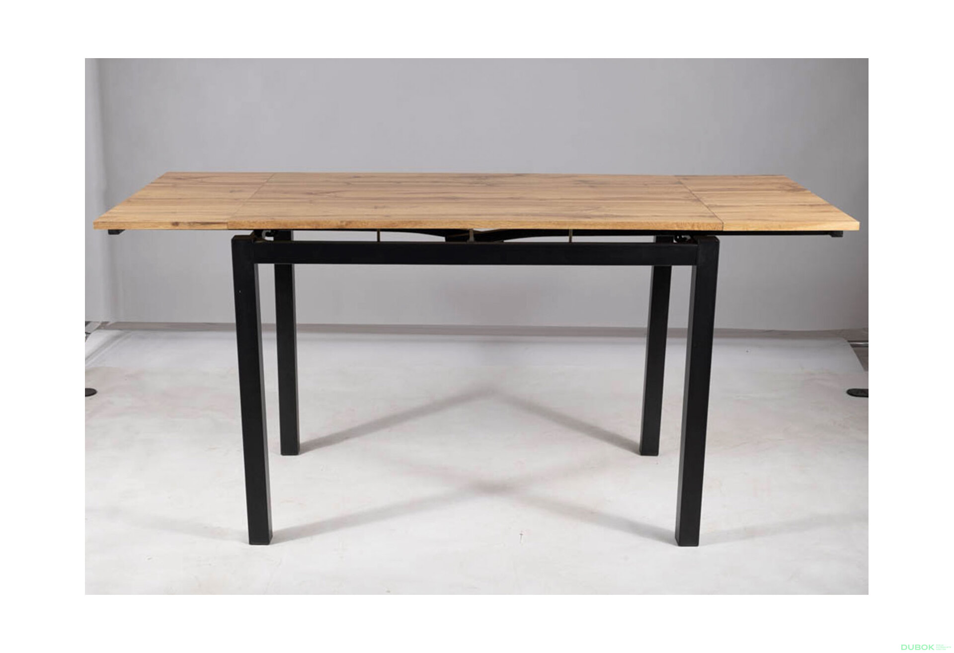 Obrázek 14 - Stůl GD-017 110(170)x74 dub artisan / matná černá kov