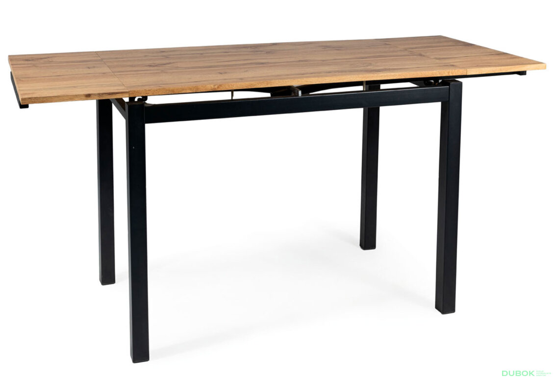 Obrázek 4 - Stůl GD-017 110(170)x74 dub artisan / matná černá kov