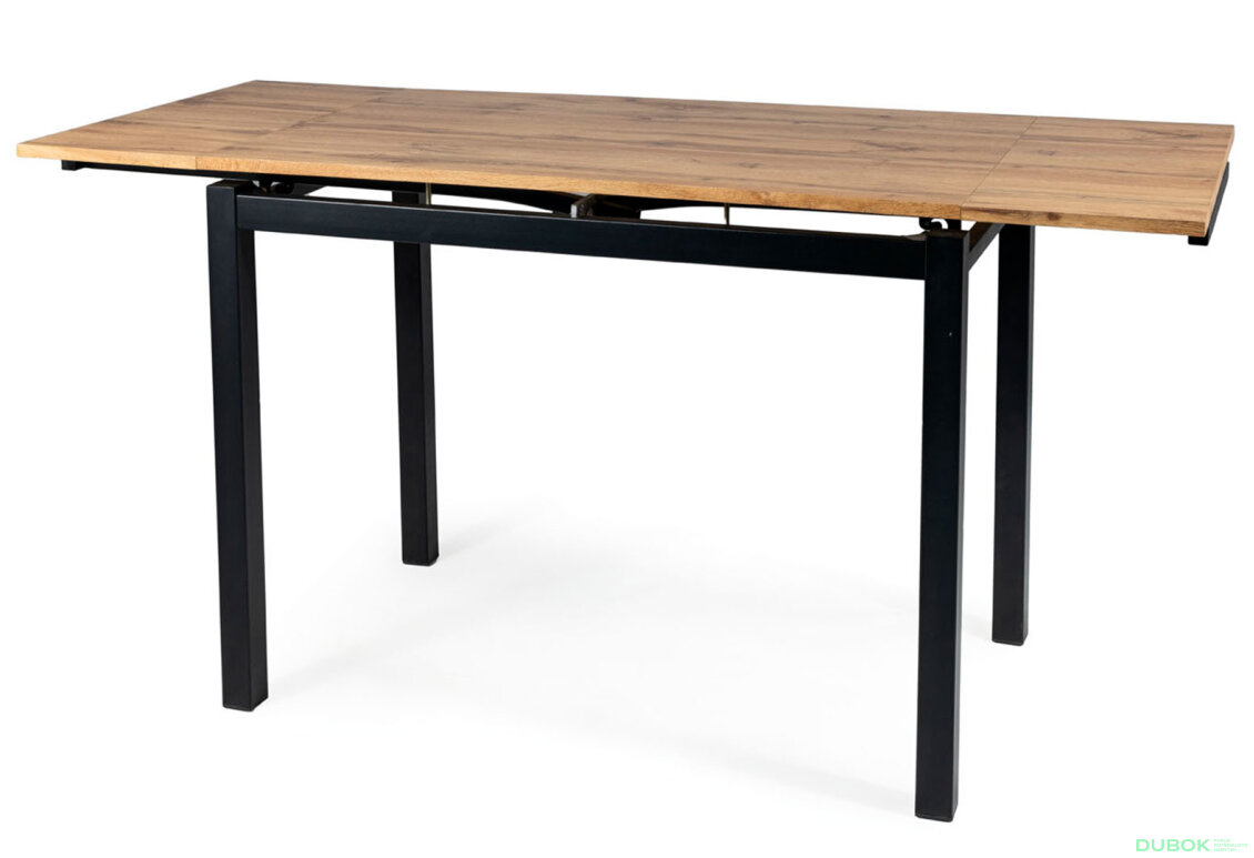 Obrázek 2 - Stůl GD-017 110(170)x74 dub artisan / matná černá kov