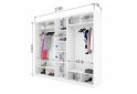 Obrázek 4 - Skříň s posuvnými dveřmi 2700х2400x600 3LTD nymphaea alba, profil stříbrný