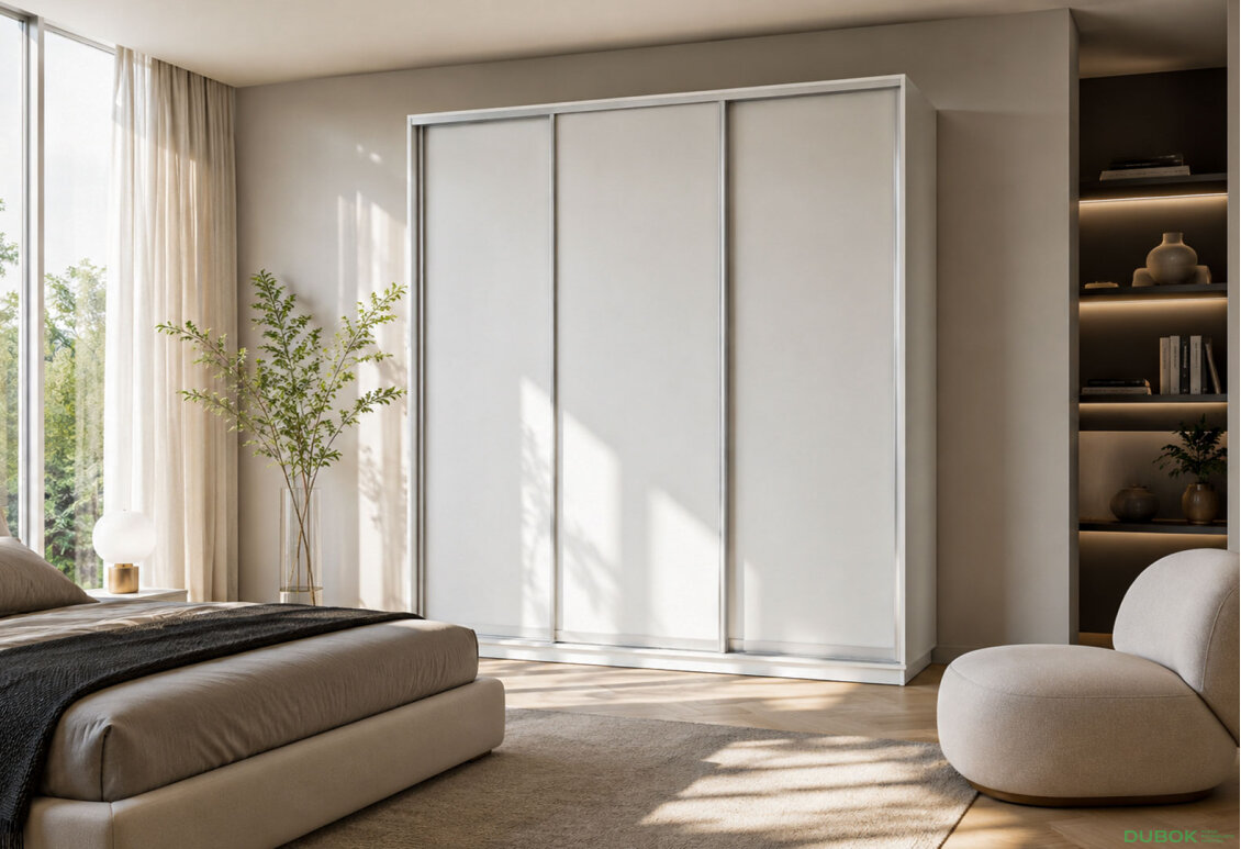 Obrázek 2 - Skříň s posuvnými dveřmi 2700х2400x600 3LTD nymphaea alba, profil stříbrný