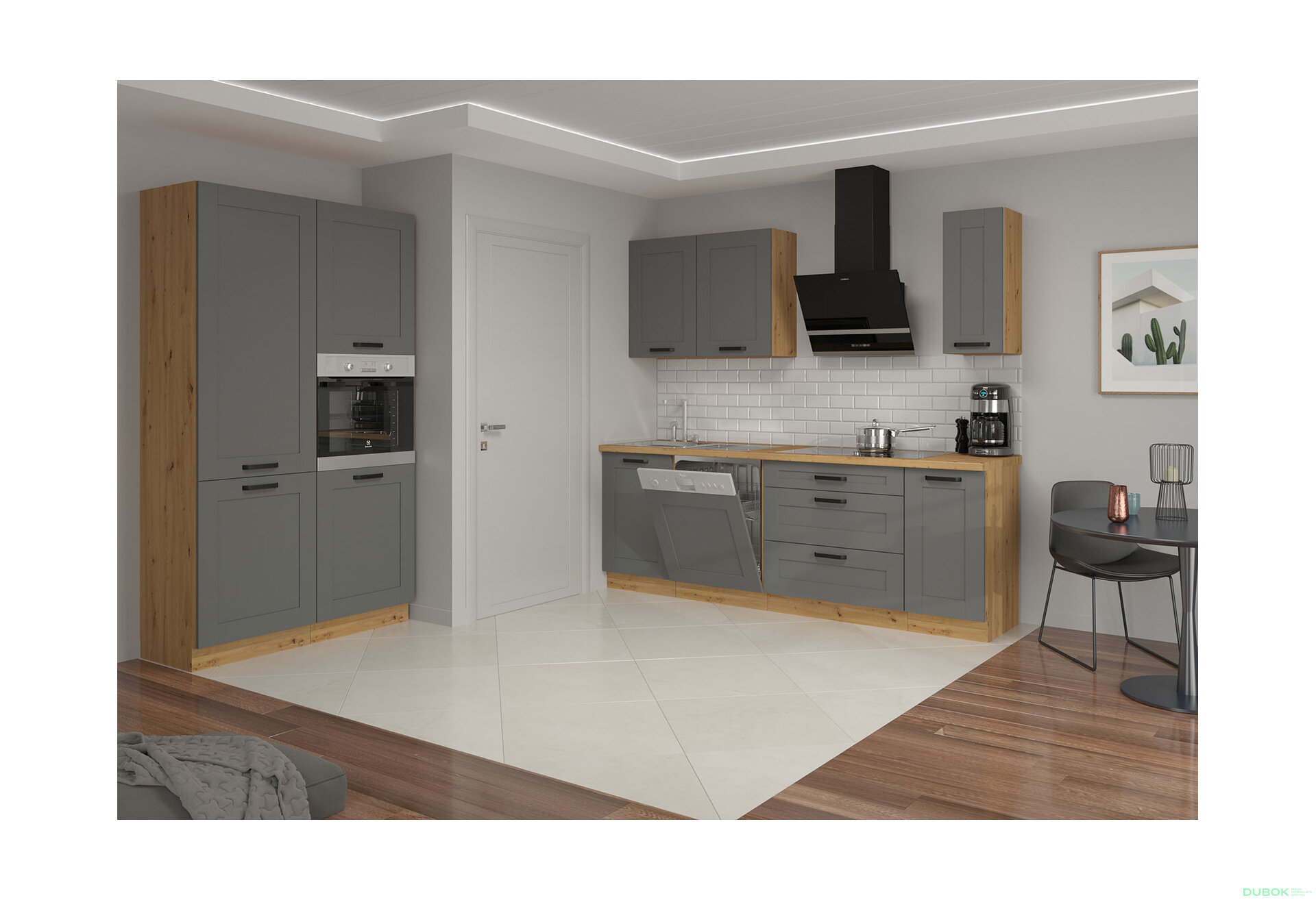 Obrázek 2 - Modulární kuchyně Luna artisan / dust grey