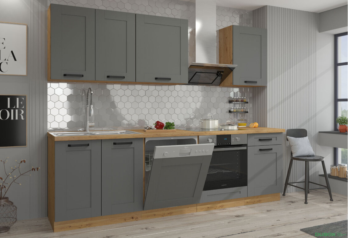 Obrázek 4 - Modulární kuchyně Luna artisan / dust grey