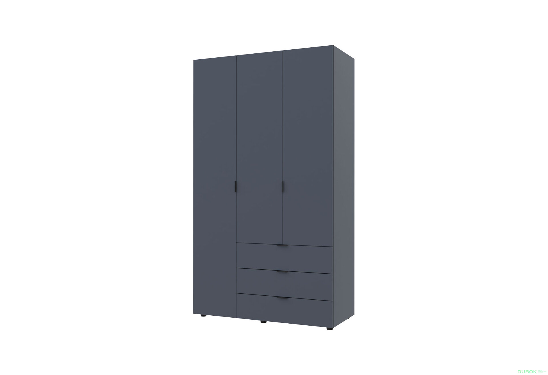 Obrázek 6714 - Skříň 3D s regálem se zásuvkami Gelar 176.2 cm grafit