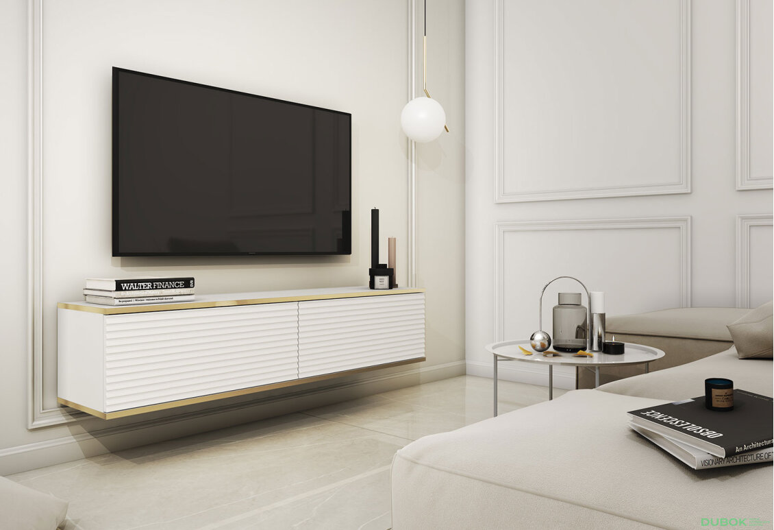 Obrázek 2 - TV stolek RTV 135 MDF bílý Oro