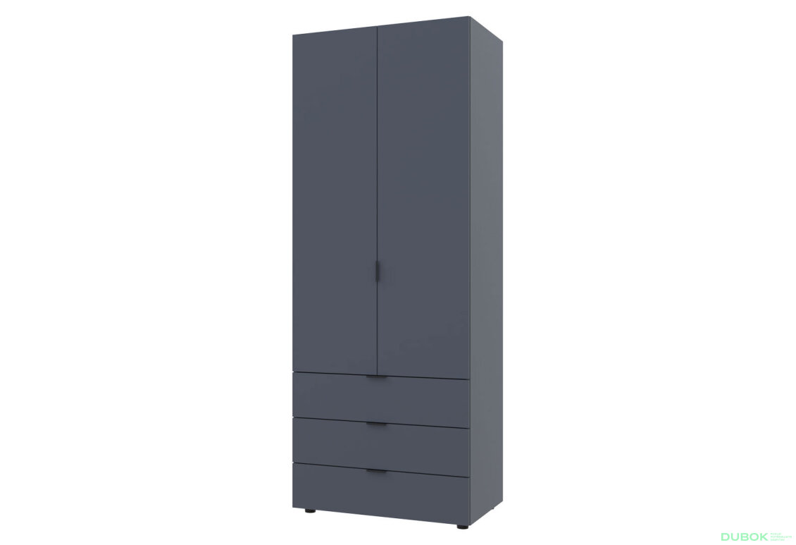 Obrázek 6712 - Skříň 2D s regálem se zásuvkami Gelar 137.5 cm grafit