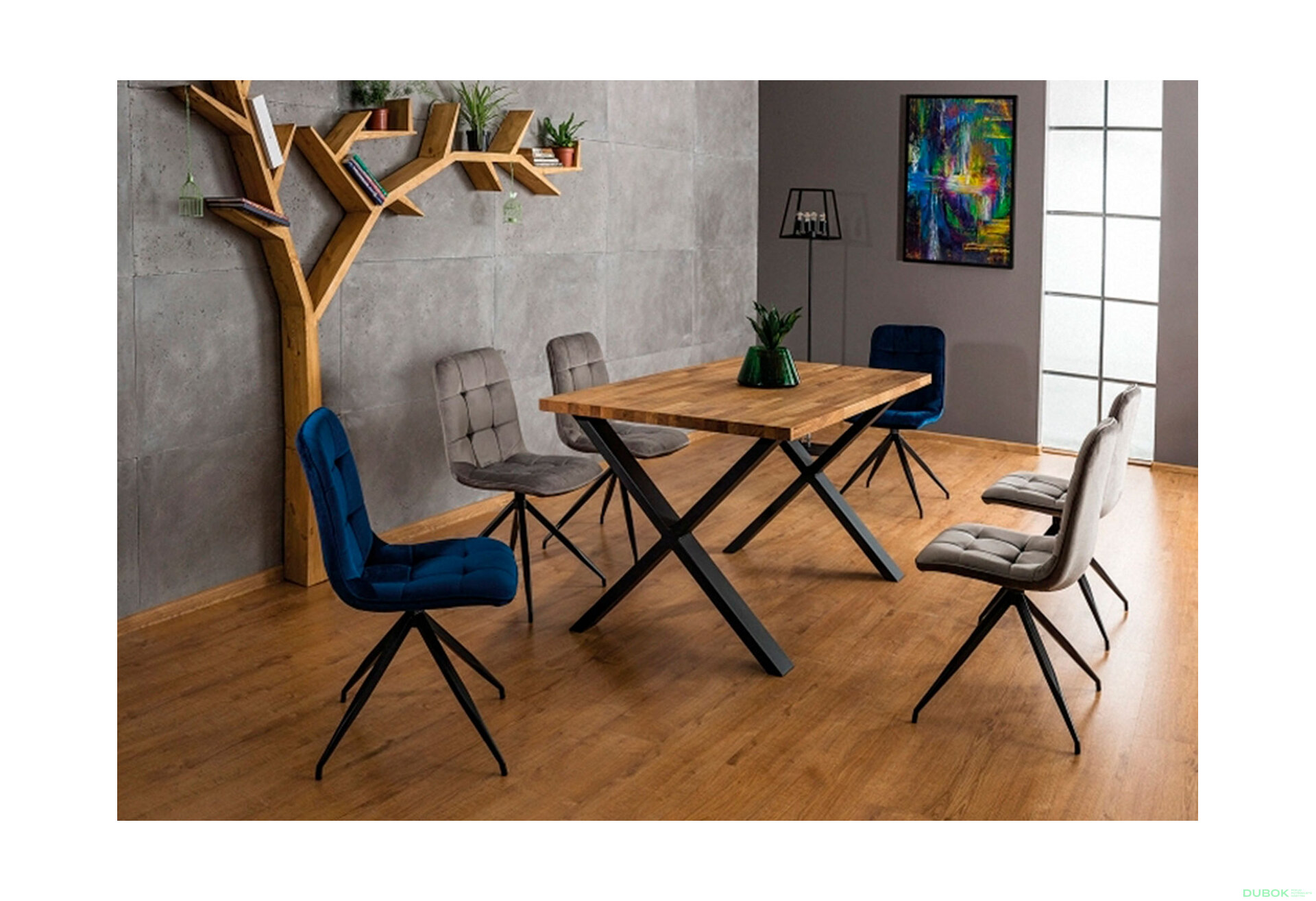 Obrázek 4 - Židle Texo Velvet šedý Bluvel 14, matná černá kov