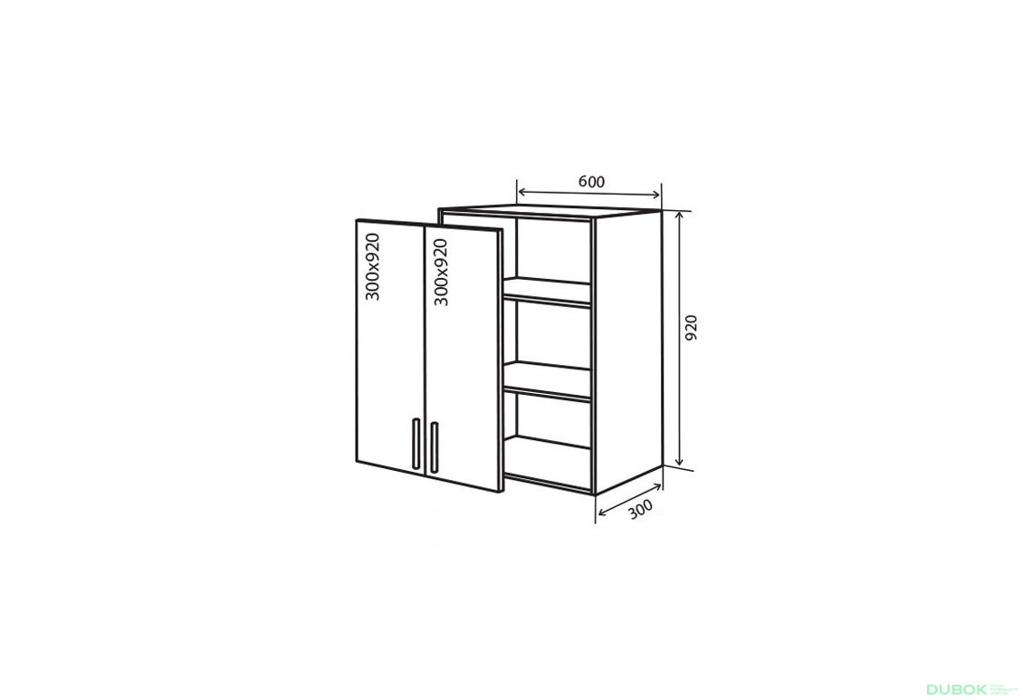 V46 Skříňka 2D 60 RioLine Luxe / RíóLajn Lux Matný