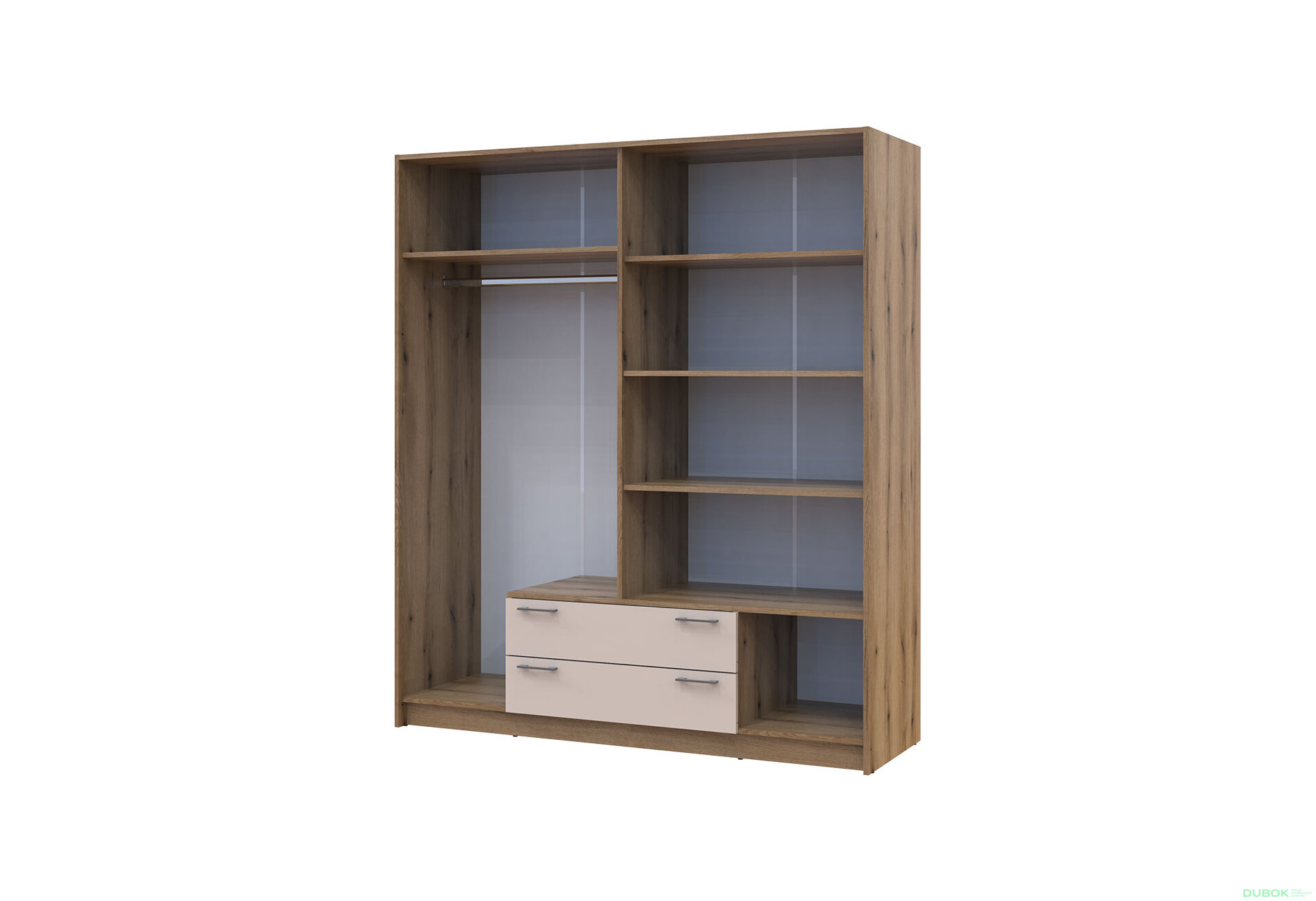 Obrázek 6 - Skříň Rondi 4D dub artisan / kašmír 160x52x195