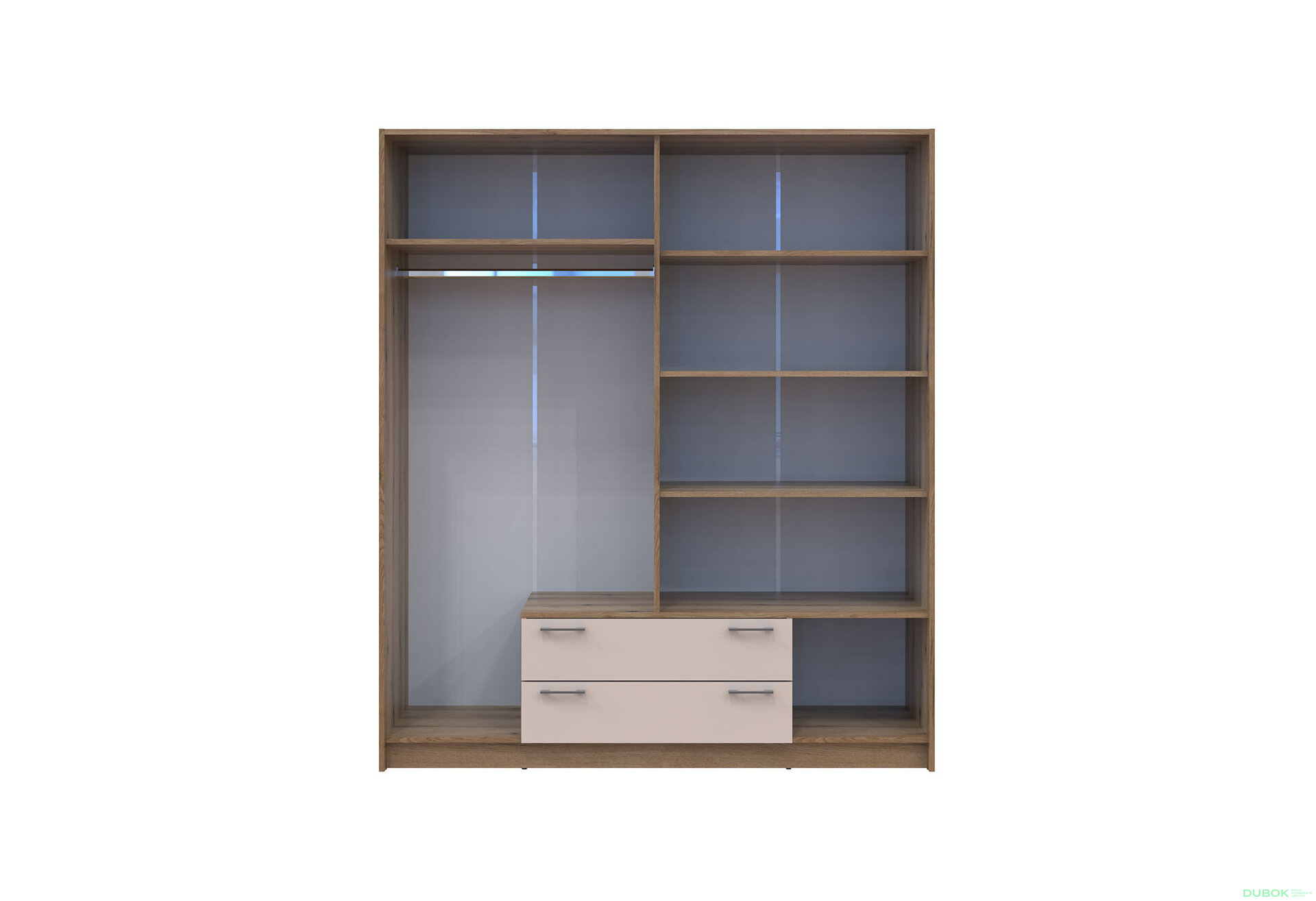 Obrázek 7 - Skříň Rondi 4D dub artisan / kašmír 160x52x195