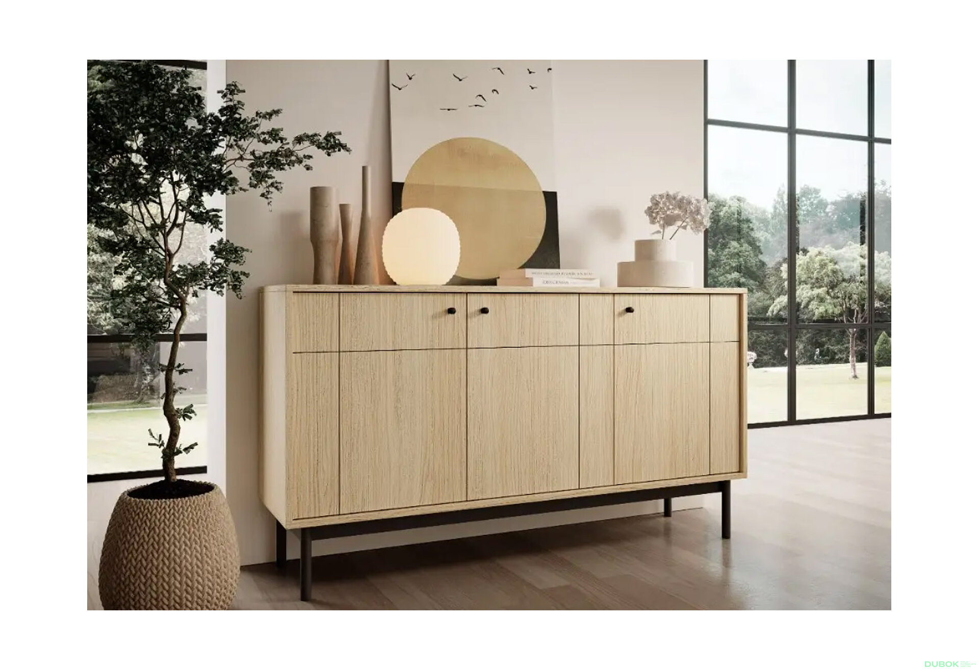 Obrázek 2 - Komoda K154 dub linea Japandi