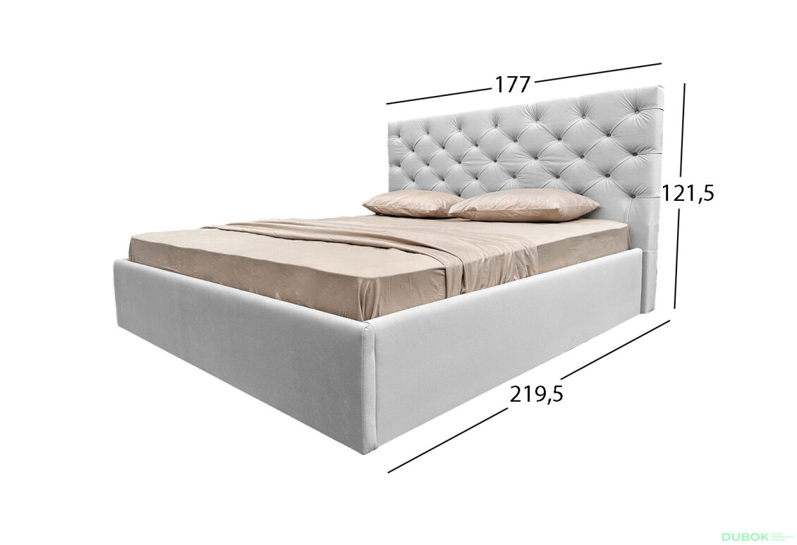 Obrázek 6 - Postel s roštem, úložným prostorem Riviéra 160x200 cm Světle šedá