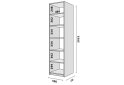 Obrázek 2 - Modul №1 P-500x2050 DTD 18 mm dub appalache