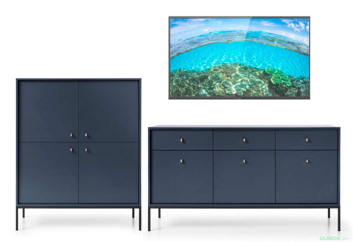 Obývací sestava 2.6 m Komoda Mono granat