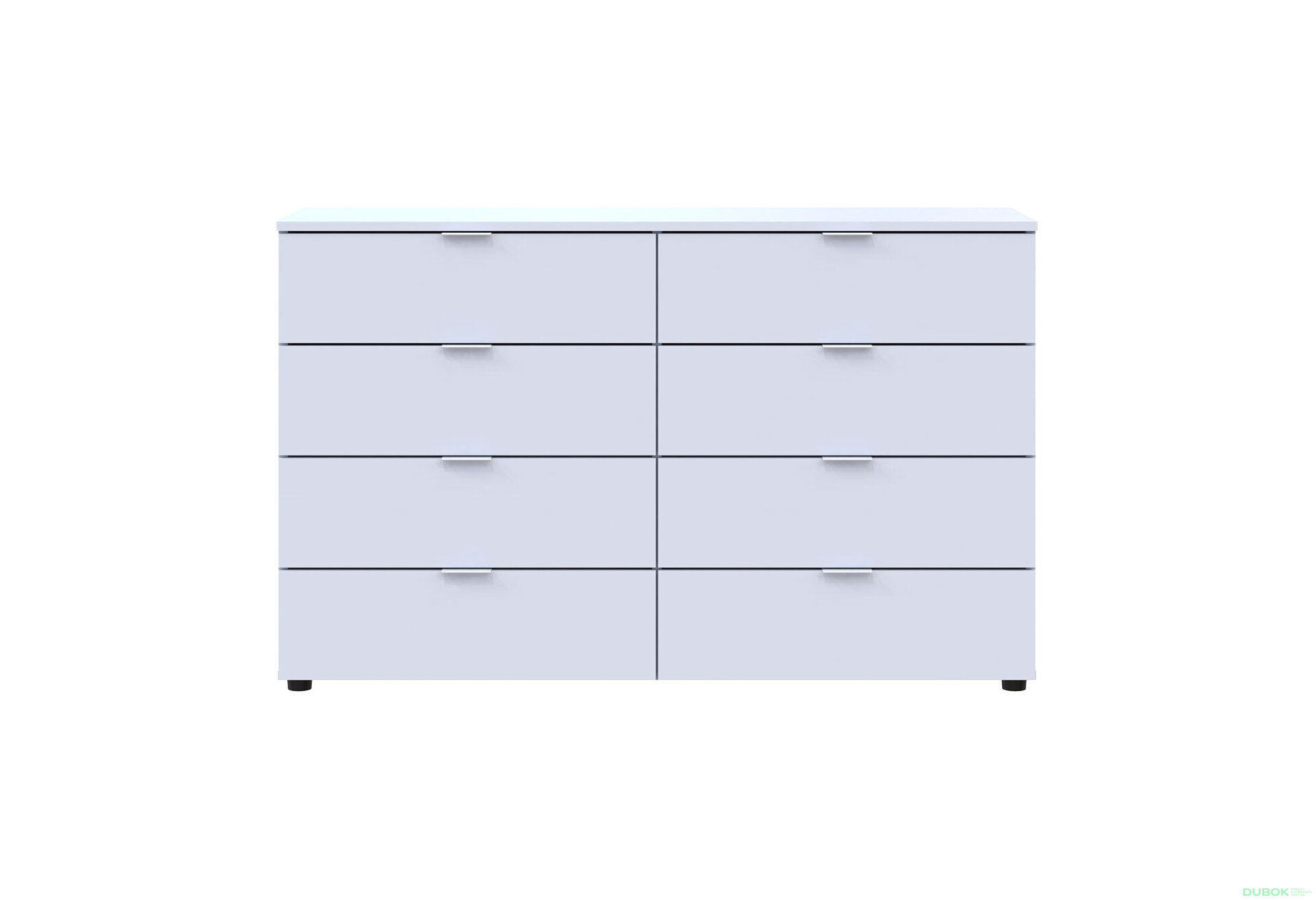 Obrázek 4 - Komoda Ron 8 s 8 zásuvkami 130x38x81 bílý